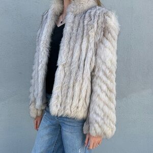 Elegant Blue Fox fur Jacket